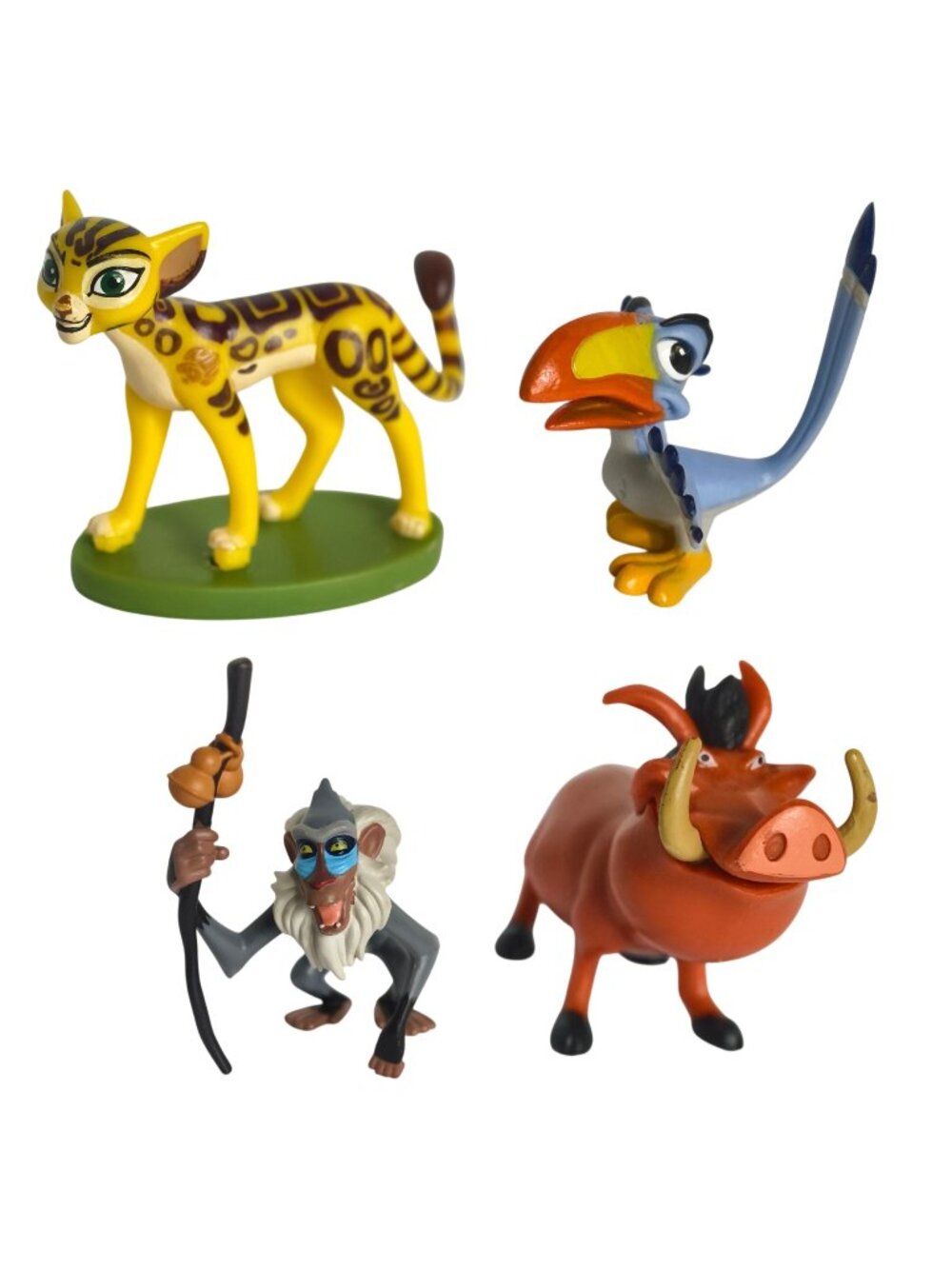 Vtg Disney Lion King Rafiki Pumbaa Zazu Fuli Figures 4 Pc Set Collectible